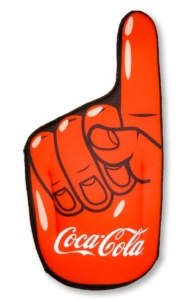 łapy kibica z nadrukiem